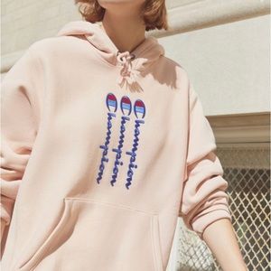 Urban Outfitters x Champion Vertical Logo Hoodie
